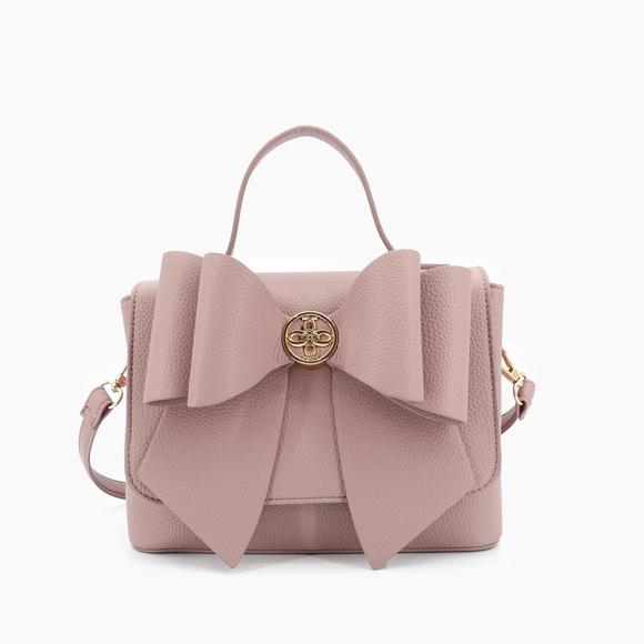 NEW LIKE DREAMS women's zoey double bow crossbody bag in mauve - Picture 1 of 6